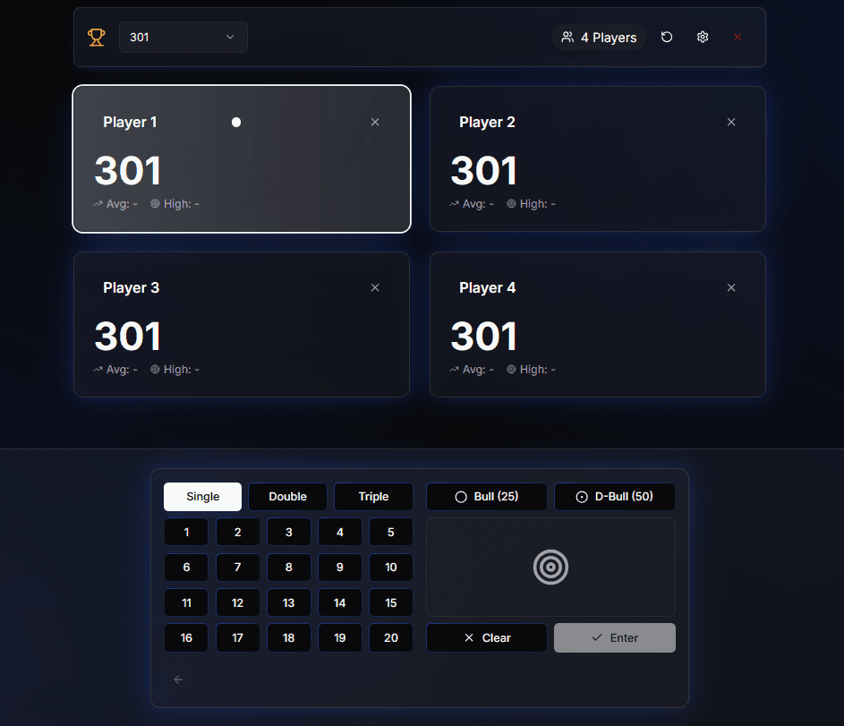Dart Game Scoring App